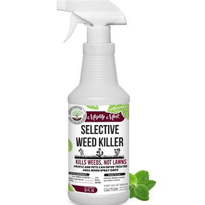 Mighty Mint Selective Weed Killer for Lawns – Safe for Grass* 32oz.