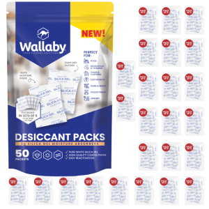 Silica Gel Desiccant Packets & Bags 2 Gram 50 Count
