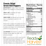Ready Harvest Freeze-Dried Green Peppers 6.3 oz