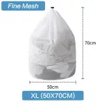 1PC Fine Mesh Laundry Bag - Machine Washable Drawstring Design Travel Wash Bag