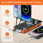 36000mAh Solar Powered Wireless Phone Charger