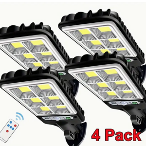 4 pcs Outdoor Solar Wall Light w Motion Sensor