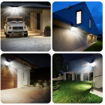 2 Pack Outdoor Flood Light, Solar, 4000 Lumens