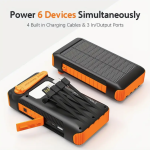 Solar Charger 20A Power Bank with Hand Crank