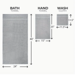 10 Piece Cotton Towel Set with Upgraded Softness & Durability, Grey