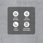 10 Piece Cotton Towel Set with Upgraded Softness & Durability, Grey