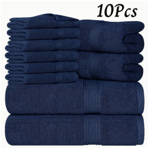 10 pcs bath towel set - Blue