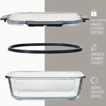 12 Sealed Glass Food Containers and Lids