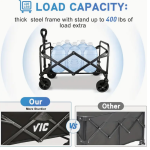 Collapsible Folding Wagon, Beach Wagon Cart