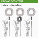 3PCS LED Full Spectrum Grow Light