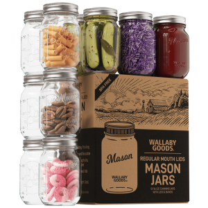 Mason Jars 16 Ounces 12 Pack