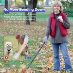 TWOCORN Pooper Scooper - Dog Pooper Scooper Tray And Rake Set With Adjustable Stainless Steel Long Handle