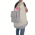 Canvas Fabric Laundry Bag, 1 piece, 26" x 37"