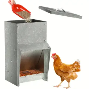 12lbs Galvanized Rat Proof Chicken Feeder