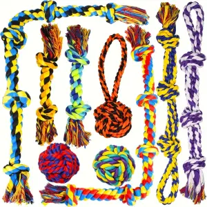 Large Tough Chew Toys - Set Of 9