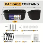 2 Pack 5 Quart Chicken Feeder Waterer - Black