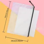 10pcs Waterproof Mesh Zipper Pouch Bags, A4 & Letter Size - Perfect for Office Supplies, Travel, and School