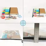 30pcs Superlele Mesh Zipper Pouches - Waterproof, 8 Sizes, Black Organizer Bags, Plastic File Document Folders for Office and Study Supplies