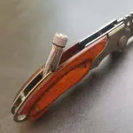 Everyday Carry Folding Knife Stainless Steel Blade Wooden Handle Outdoor Survival Knife