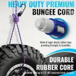 20-Piece GOEASY0312 Premium Heavy Duty Bungee Cords Set with Hooks - Includes 10', 18", 24", 30", 36", 48" Bungie Cords in a Storage Jar