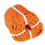 12IN x 200FT 6180Lbs Orange Black Double Braided Polyester Rope Tensile Strength Pulling Rope for Swing Tree Work