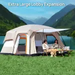 LOVEWE 4-6 People Automatic Quick-open Waterproof Camping Sunscreen Tent Outdoor Folding Portable Camping Awning