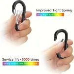 10pcs Heavy-Duty Aluminum Alloy Carabiner Clips - Ultra-Durable Spring Hooks For Car Keys, Backpacks, And Camping Gear - Compact, Lightweight, And Corrosion-Resistant