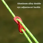 8 Pieces Reflective Rope Cord with Adjustable Buckle for Camping and Outdoor Activities - Durable and Visible Safety Accessory