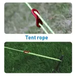 8 Pieces Reflective Rope Cord with Adjustable Buckle for Camping and Outdoor Activities - Durable and Visible Safety Accessory