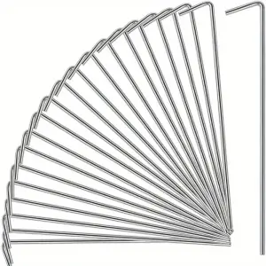 20pcs Heavy Duty Stainless Steel Tent Stakes - Perfect for Outdoor Camping, Gardening
