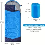 Versatile Adult Sleeping Bag for Cold and Warm Weather - Lightweight and Compact Backpacking Sleeping Bag