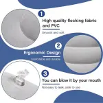 3Pcs Air Pillow Inflatable Cushion - Portable Head Rest Compact Travel Camping