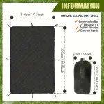 Lenotos Thermal Woobie Blanket - Water-Resistant, Portable, Insulated, and Compact with Compression Carry Bag (Black)