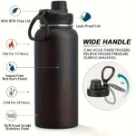 32oz Stainless Steel Sports Bottle - Black