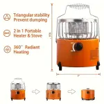 2 In 1 Portable Propane Heater & Stove
