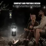 2pcs Super Bright LED Camping Lantern - Portable and Collapsible Emergency Flashlight with Battery Power
