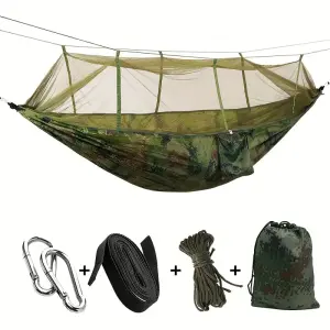 Ultra-Durable 440lbs Camping Hammock with Mosquito Net - Comfortable & Lightweight Hammock Chair with Tree Straps, Compact Carry Bag Included