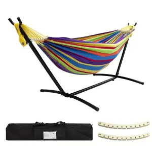 450lb Capacity Double Hammock with Steel Stand