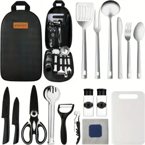 Camp Kitchen Cookware Set - Portable, Compact, Waterproof