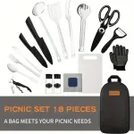 Camp Kitchen Cookware Set - Portable, Compact, Waterproof