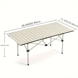 Portable Folding Picnic Table - Compact, Lightweight, Easy Storage, Carry Bag Included