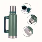 1pc Large Capacity Insulation Master 1400ml Stainless Steel Vacuum Travel Water Kettle