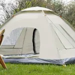 Easy Setup 3-4 Person Camping Tent - Fully Automatic, Waterproof & Durable Oxford Fabric for All Seasons