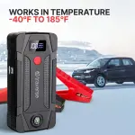 1000A Portable Car Jump Starter & Charger, 8000mAh Emergency Power Bank for Cell Phones, Cars, Motorcycles