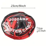 2000AMP Heavy Duty Jumper Cables - 4 Gauge, 13Ft Long, & Handy Carry Bag