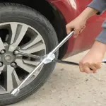 14" Heavy Duty Universal Lug Wrench 4-Way Cross Wrench 17mm 19mm 21mm 23mm