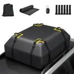 15 CuFt Extra-Large Waterproof Car Roof Bag by MAXMASS - Durable PVC Construction, 100% Waterproof, Universal Fit for All Vehicles