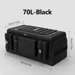 70L Oxford Car Storage Box - Multifunctional Folding Organizer with Tailgate Storage, Foldable Design, and Spacious Interior