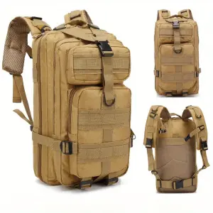 3P High-Capacity Multi-Functional Military Camouflage Hiking Backpack for Men - Water-Resistant, Durable, and Spacious for Outdoor Mountaineering, Camping, and Tactical Adventures
