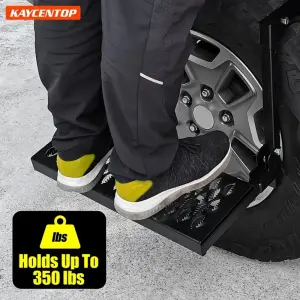 Foldable Tire Step Ladder - Adjustable for Trucks, SUVs & Pickups